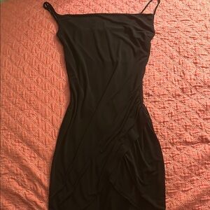 Elegant Black Spaghetti Strap Dress